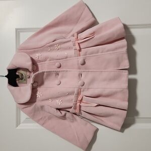 NWT Pink Embroidered Kids Coat
